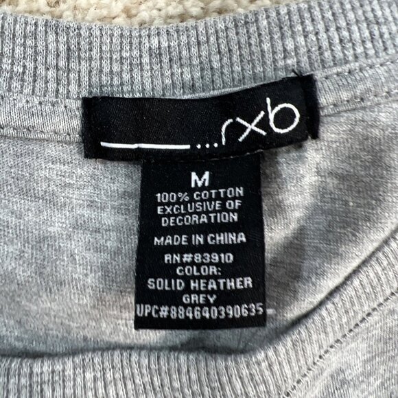 RXB Womens Top M Gray Floral Embroidered Blouse Flowy Comfy T Shirt NWT - Picture 13 of 13